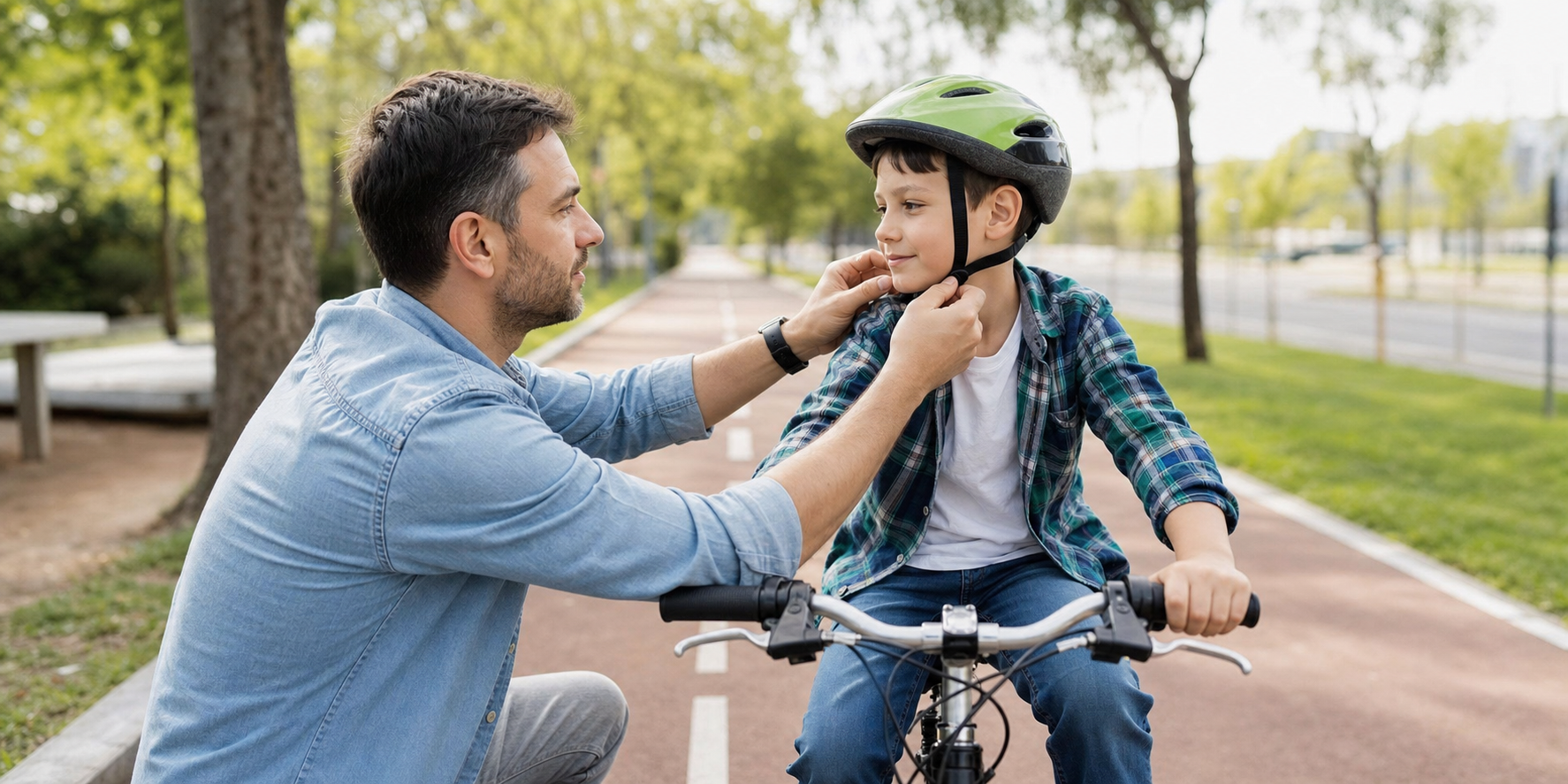Copilul nu vrea să poarte cască de bicicletă? Rutina scurtă care face ieșirea mai ușoară