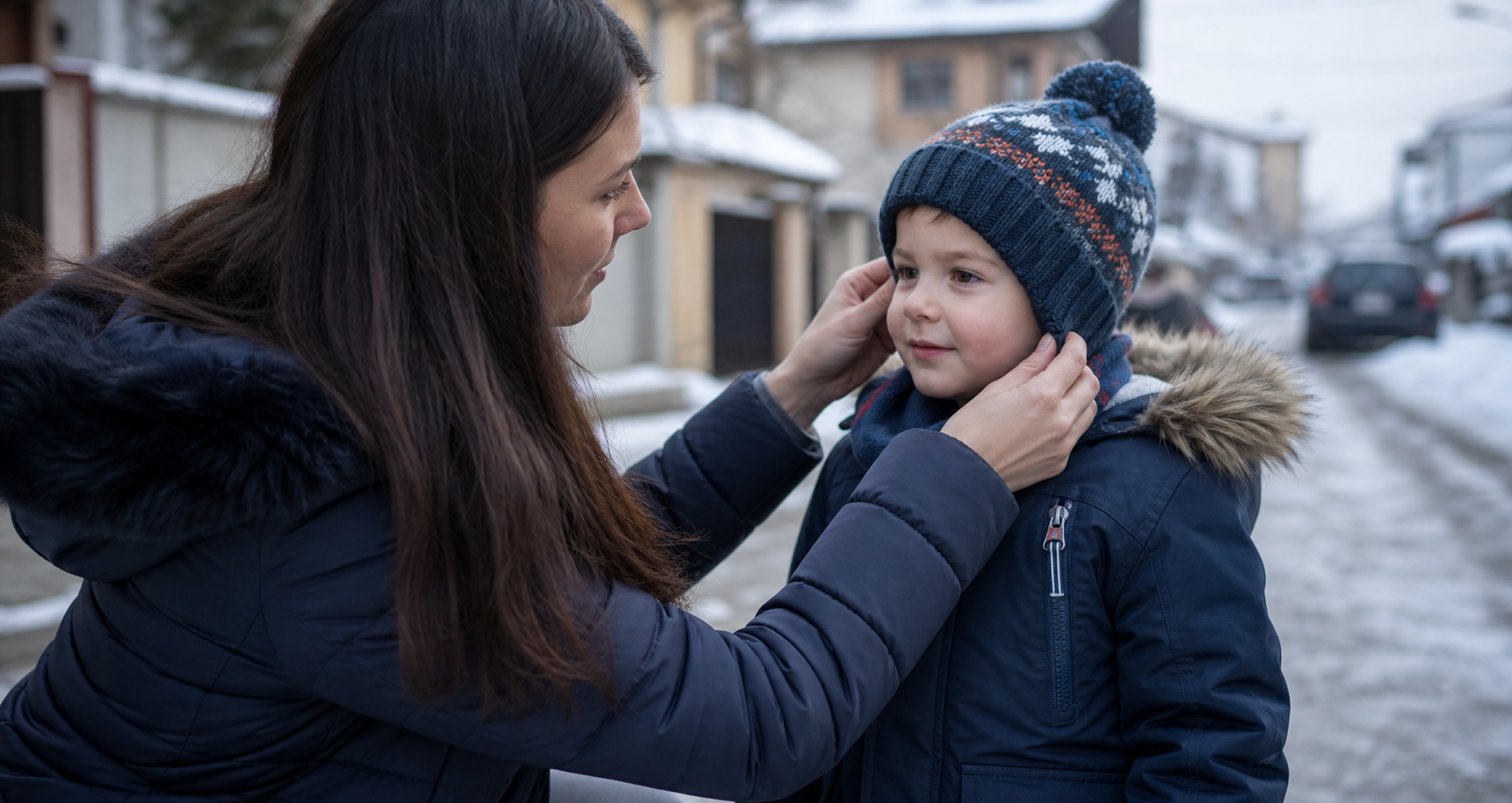 Copilul nu vrea să poarte căciulă iarna? Rutina scurtă care scade protestele