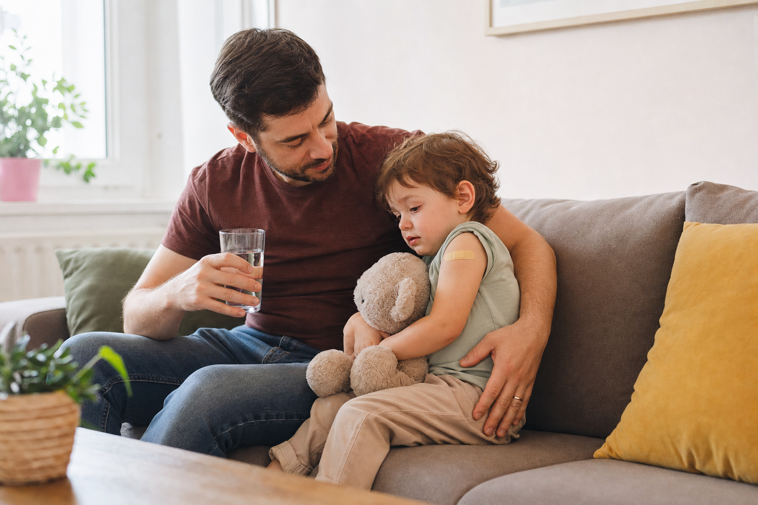 Febra după vaccin la copii: rutina de 24 de ore care liniștește familia